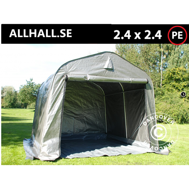 Lagertlt 2,4x2,4x2,0m PE med golvduk