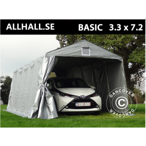 Garagetlt Basic 3,3x7,2x2,4m PE, Gr
