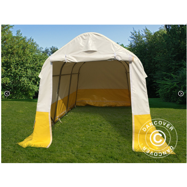 Frvaringstlt - Arbetstlt PRO 2,0 x 3,0 x 2,0m PVC, Vit/Gul, Flamsker