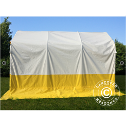 Frvaringstlt - Arbetstlt PRO 2,0 x 3,0 x 2,0m PVC, Vit/Gul, Flamsker