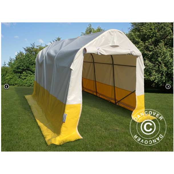 Frvaringstlt - Arbetstlt PRO 2,0 x 3,0 x 2,0m PVC, Vit/Gul, Flamsker