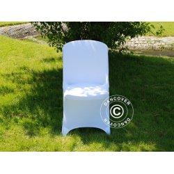 Stolverdrag med stretch 48x43x89 cm VIT (1 st)