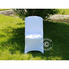 Stolverdrag med stretch 48x43x89 cm VIT (1 st)