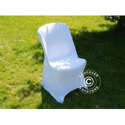 Stolverdrag med stretch 48x43x89 cm VIT (1 st)