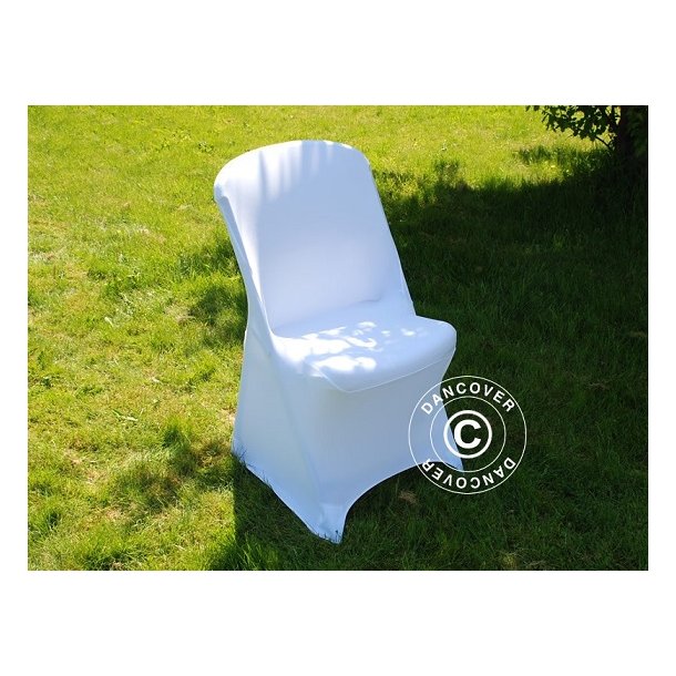 Stolverdrag med stretch 48x43x89 cm VIT (1 st)