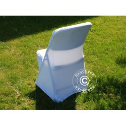 Stolverdrag med stretch 48x43x89 cm VIT (1 st)