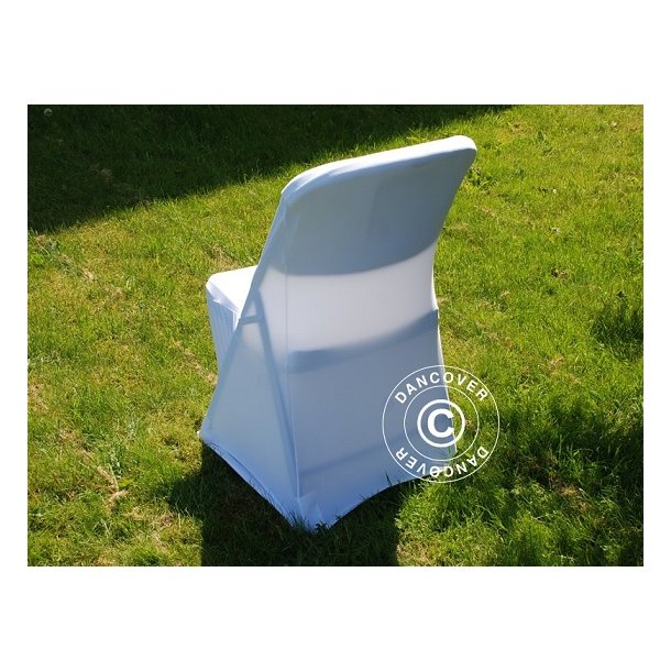 Stolverdrag med stretch 48x43x89 cm VIT (1 st)