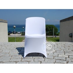 Stolverdrag med stretch 48x43x89 cm VIT (1 st)