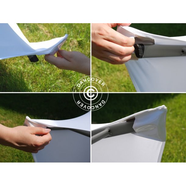 Stolverdrag med stretch 48x43x89 cm VIT (1 st)