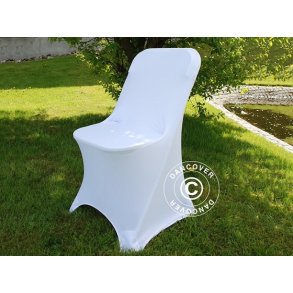 Stolverdrag med stretch 44x44x80 cm VIT (1 st)