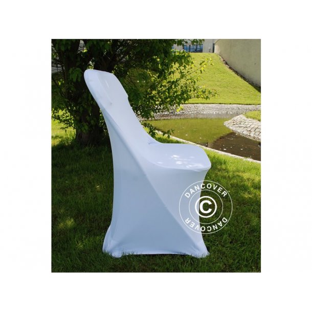 Stolverdrag med stretch 44x44x80 cm VIT (1 st)