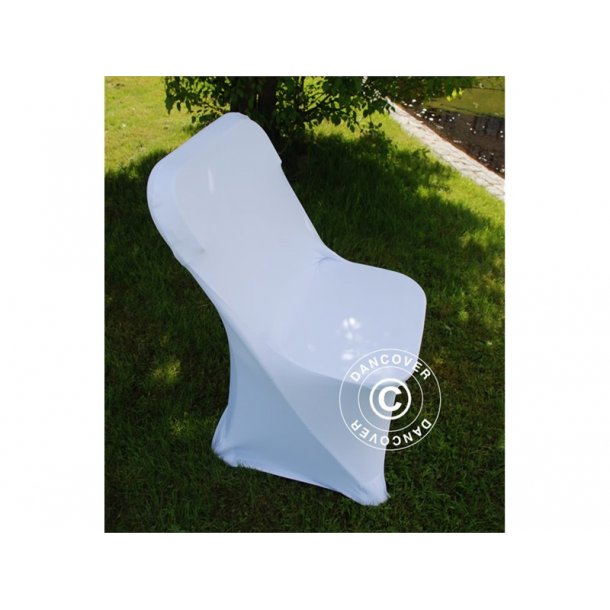 Stolverdrag med stretch 44x44x80 cm VIT (1 st)