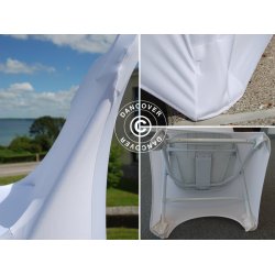 Stolverdrag med stretch 44x44x80 cm VIT (1 st)