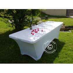Bordsverdrag med stretch, 183x76x74 VIT