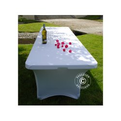 Bordsverdrag med stretch, 183x76x74 VIT