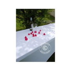 Bordsverdrag med stretch, 244x75x74 VIT