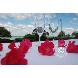 Bordsverdrag med stretch, 244x75x74 VIT