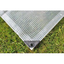 Presenning 8 x 12 m PE 200 gr/m Transparant/vit