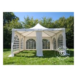 Partytlt 4x4m PVC Pagoda PRO, Vit