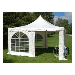 Partytlt 4x4m PVC Pagoda PRO, Vit