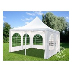Partytlt 4x4m PVC Pagoda PRO, Vit