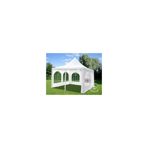 Partytlt 4x4m PVC Pagoda PRO, Vit