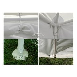 Partytlt 4x4m PVC Pagoda PRO, Vit