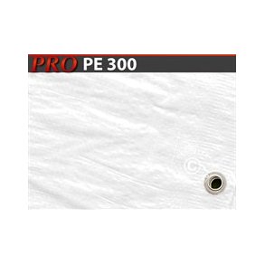 Presenning 6 x 12 m  PE 300 gr/m  Vit