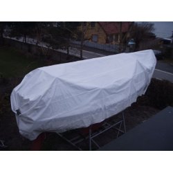 Presenning 6 x 12 m  PE 300 gr/m  Vit