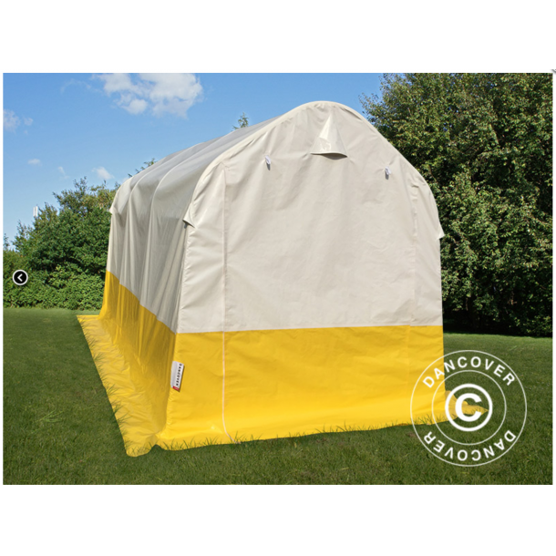 Frvaringstlt - Arbetstlt PRO 2,0 x 3,0 x 2,0m PVC, Vit/Gul, Flamsker