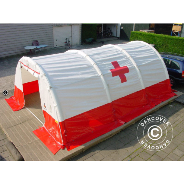 Uppblsbart Arbetstlt, Bgformat, FleXshelter PRO, 4x4m, Vit/Gul