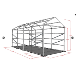 Bthall - Bttlt Titanium 3,5x8x3x4m PVC 600g