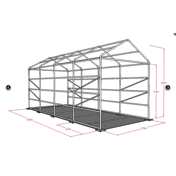 Bthall - Bttlt Titanium 3,5x8x3x4m PVC 600g