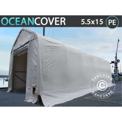 Lagertlt OceanCover 5,50 x 15,00 x 4,1 x 5,30m PE 300g, Vit