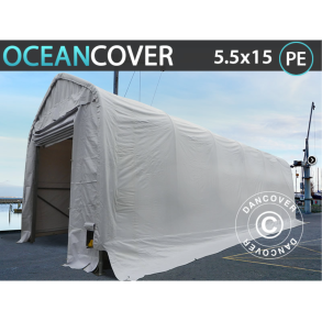 Lagertlt OceanCover 5,50 x 15,00 x 4,1 x 5,30m PE 300g, Vit