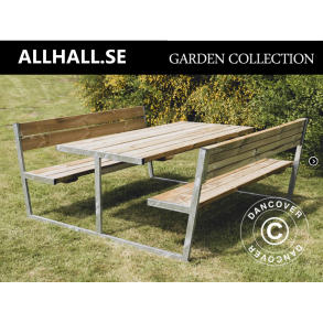 Picknickbord med ryggstd  2,05x1,8x0,85m, Tr