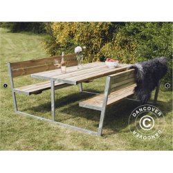 Picknickbord med ryggstd  2,05x1,8x0,85m, Tr