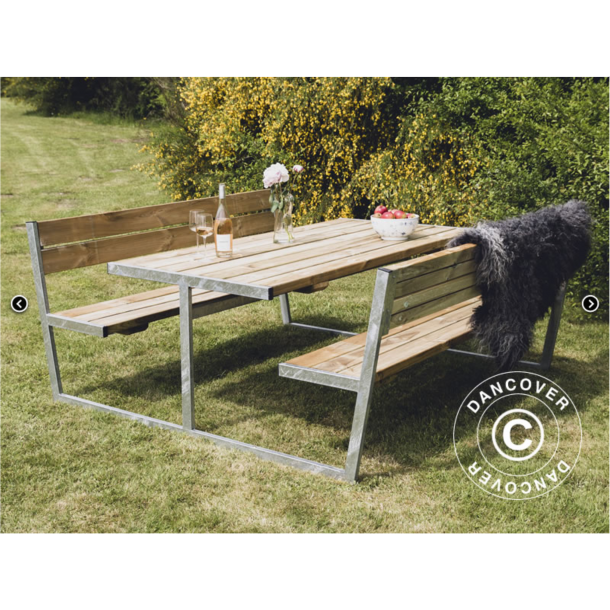 Picknickbord med ryggstd  2,05x1,8x0,85m, Tr