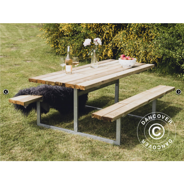 Picknickbord, 1,4x1,75x0,75m, Tr
