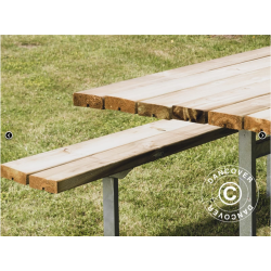 Picknickbord, 1,4x1,75x0,75m, Tr