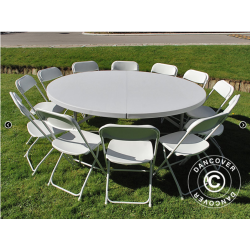 Runda Bankettbord, hopfllbara, 183 cm 