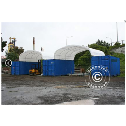 Containertlt 6x6.05x1.8m PVC 610g, Vit