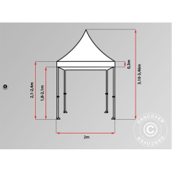 FleXtents PRO 2x2m