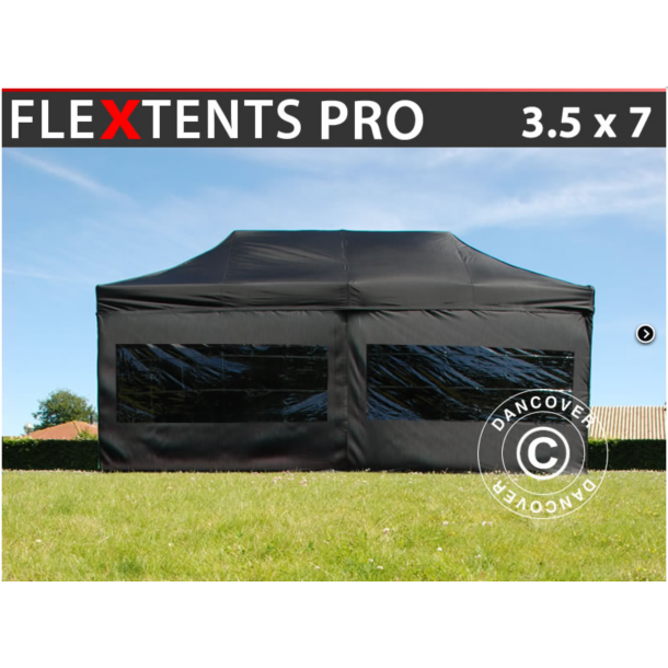 FleXtents PRO 3,5x7m inkl 6st sidovggar