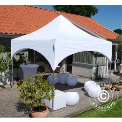 FleXtents PRO 3x3m "Arched" inkl 4st sidor, Vit