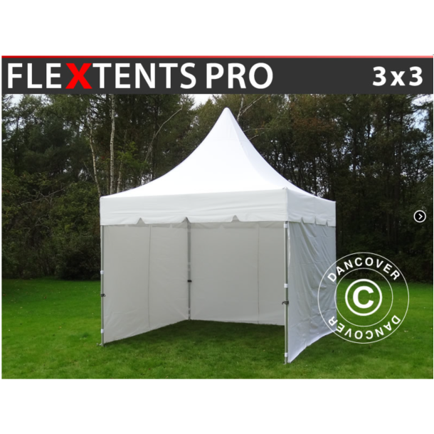 FleXtents PRO 3x3m "Peak Pagoda" inkl 4st sidor