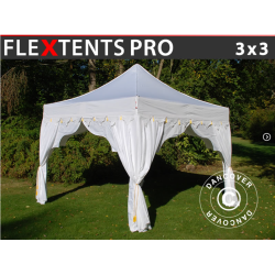 Flextents PRO 3x3m "Raj" inkl. 4st dekorativa hrngardiner