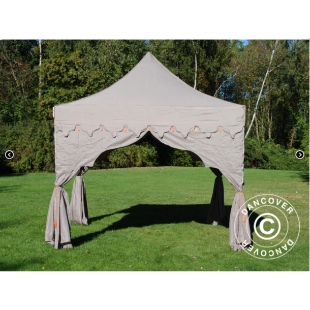 Flextents PRO 3x3m "Raj" inkl. 4st dekorativa hrngardiner