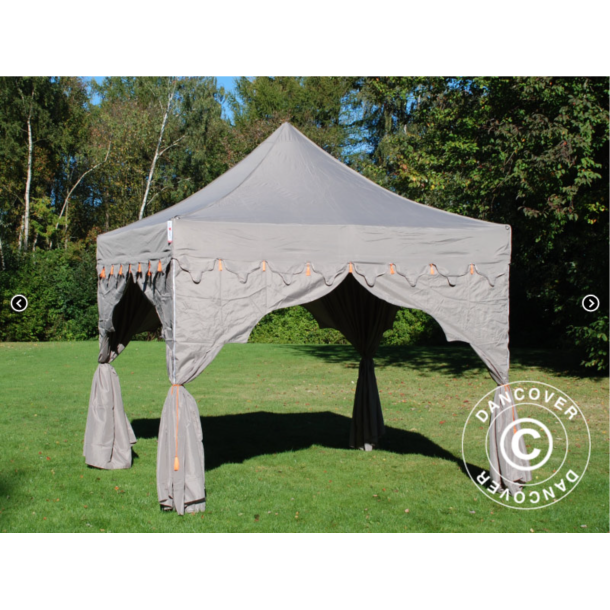 Flextents PRO 3x3m "Raj" inkl. 4st dekorativa hrngardiner