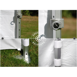 Flextents PRO 3x3m "Raj" inkl. 4st dekorativa hrngardiner